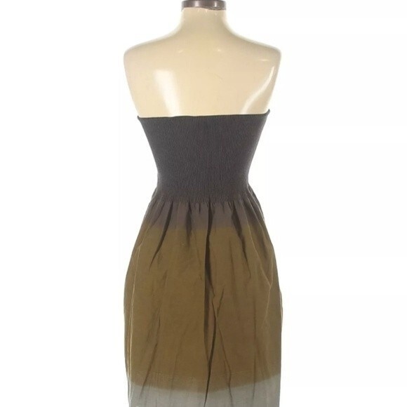 W by worth cotton dress. 2 p skirt brown gray xs s skirt or dress sundress - Picture 3 of 9